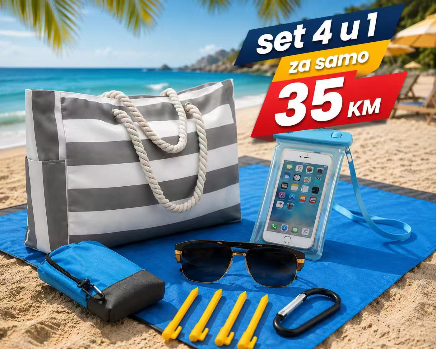 Set za plažu 4 u 1