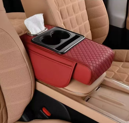 Auto naslon za ruku sa memorijskom penom – držač za čašu i telefon